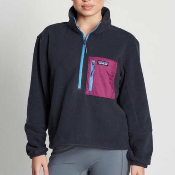 NWOT Women's Microdini 1/2-Zip Fleece Pullover in Pitch Blue Size XXL - Picture 2 of 8